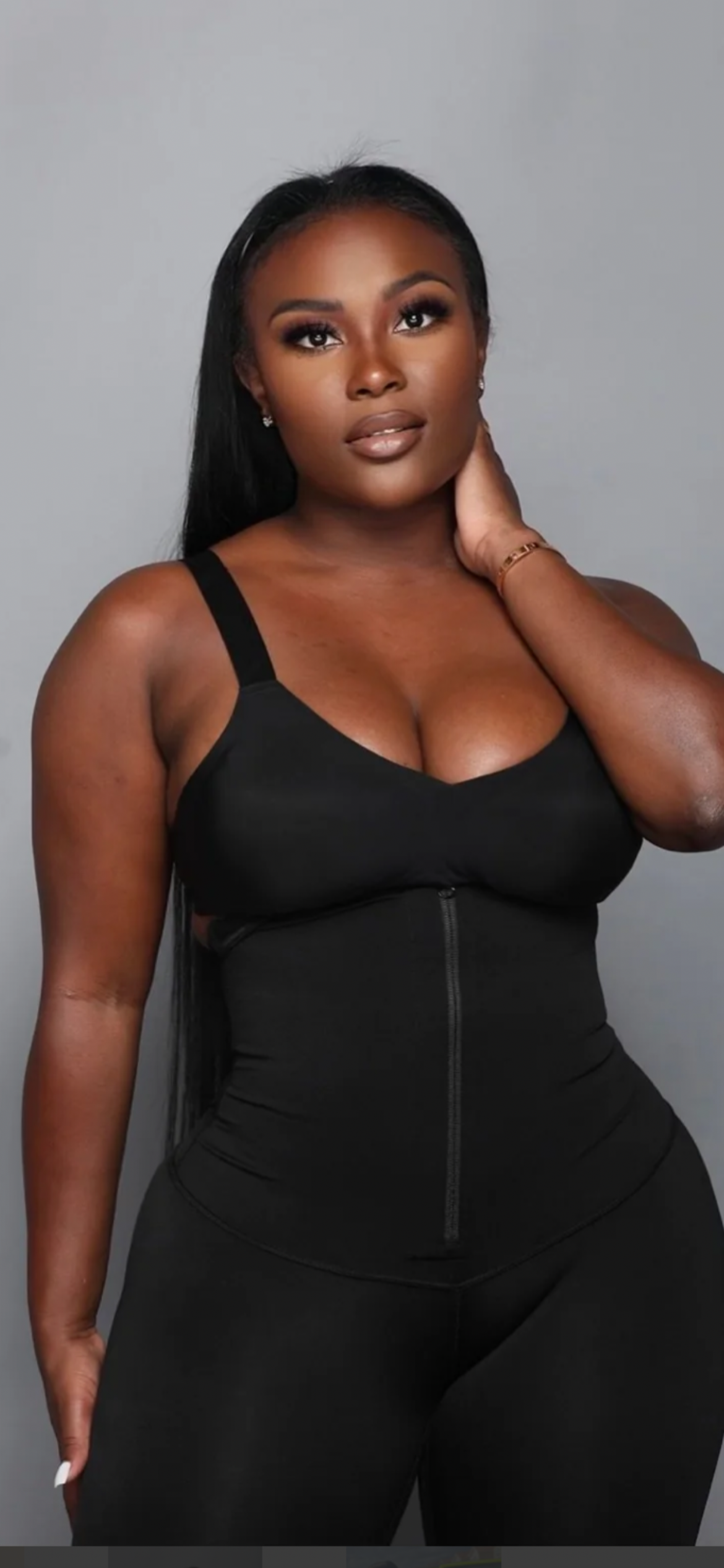 HOOK AND ZIP BODY SHAPEWEAR SHAPER LEGGINGS