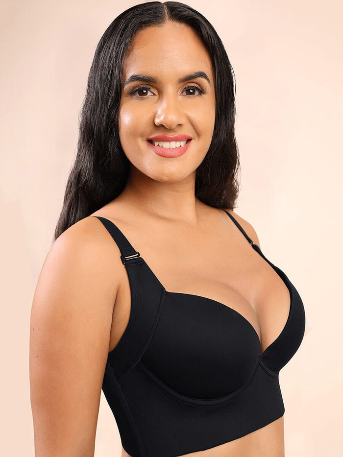 She's waisted Deep Cup Shapewear Bra that Hides Back Fat
