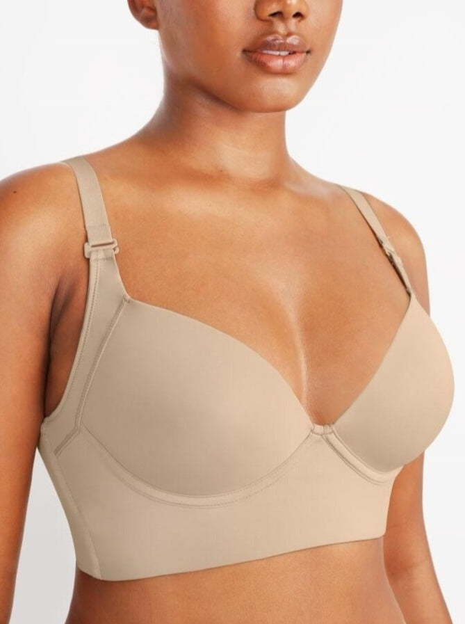 She’s waisted Deep Cup Shapewear Bra that Hides Back Fat
